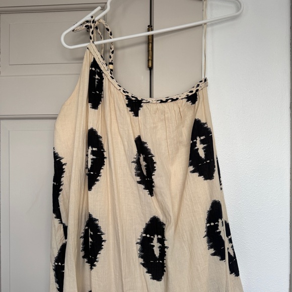 Zara asymmetrical one shoulder braided tie ikat maxi dress M - Picture 13 of 14